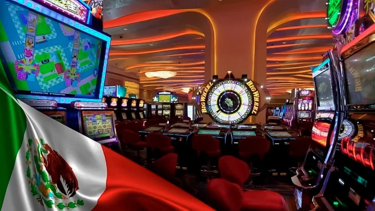Interior de casino moderno en México con ambiente elegante